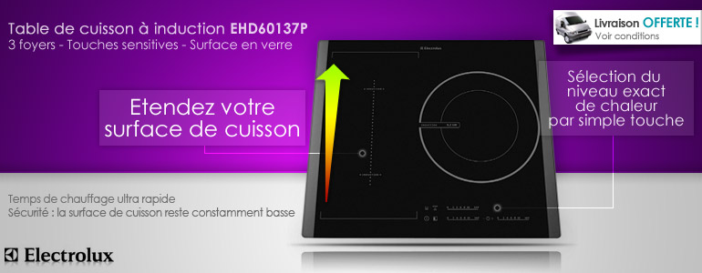 Table de cuisson ELECTROLUX EHD60137P