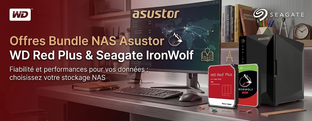 Bundle NAS ASUSTOR avec WD Red Plus / Seagate IronWolf