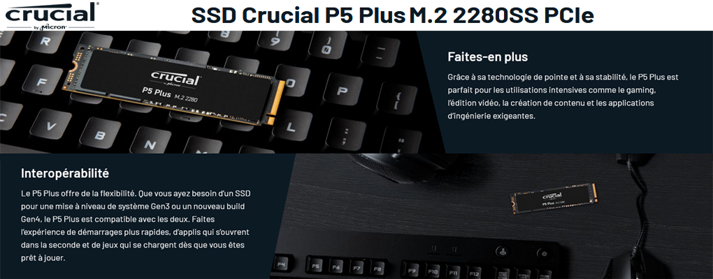 CRUCIAL SSD Série P5 Plus