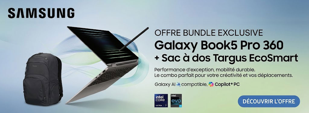 Bundle SAMSUNG Galaxy Book5 360 + Sac à dos Targus