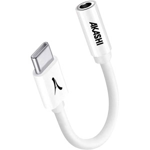 photo ADAPTATEUR AUDIO USB TYPE-C, blanc