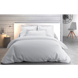 ANNE DE SOLENE Housse de couette Housse couette Vexin 260x240cm opaline Percale 80F