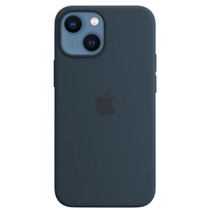 photo Coque silicone MagSafe iPhone 13 mini - Bleu a.