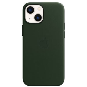 photo Coque cuir MagSafe iPhone 13 mini - Vert séquoia
