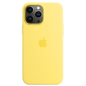 Coque silicone MagSafe iPhone 13 Pro Max - Jaune