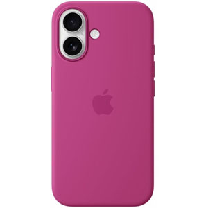 Coque silicone MagSafe pour iPhone 16 - Fuchsia