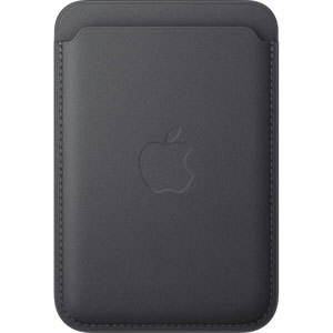 Porte-cartes tissage fin iPhone avec MagSafe Noir