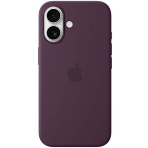 Coque silicone avec MagSafe iPhone 16 - Prune