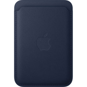 Porte-cartes tissage fin iPhone MagSafe - Bleu