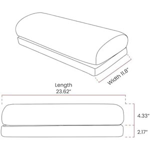 FootRest - Repose-pieds Soft Fabric Dark Grey