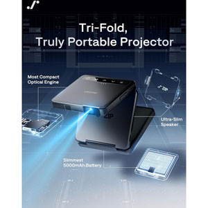 ZIP - Mini projecteur pliable - Or de titane