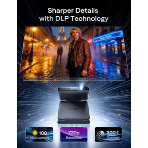 ZIP - Mini projecteur pliable - Or de titane