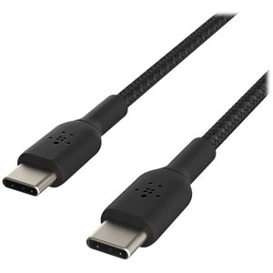 photo Câble à gaine tressée USB-C/USB-C (1 m, noir)