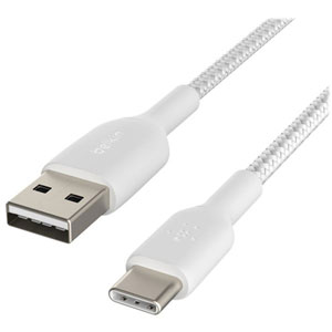 photo Câble gaine tressée USB-C/USB-A (15cm, noir)