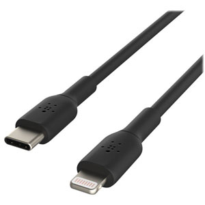 photo Cable USB-C vers Lightning - 2m / Noir