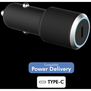 photo Chargeur voiture Force Power Lite USB-C 25W - Noir
