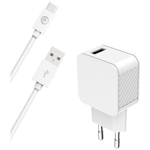 photo Chargeur 3A IC + Câble USB-A/Lightning - Blanc