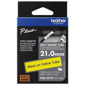 photo HSE651E Ruban retract - Noir/Jaune - 2,1cm x 1,5m