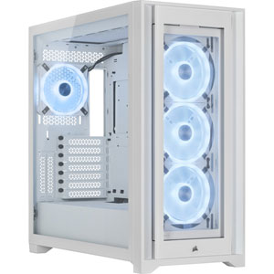 Moyen-tour iCUE 5000X RGB QL Edition - Blanc