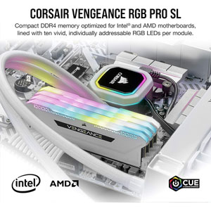 Vengeance RGB ProSL DDR4 3600MHz - 2x8Go C18 / WH