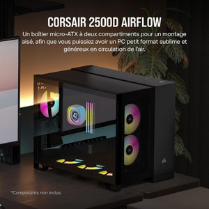 2500D AIRFLOW Mid-Tower Dual Chamber - Noir