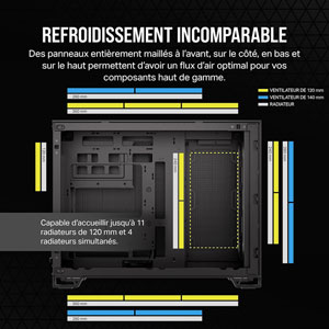 2500D AIRFLOW Mid-Tower Dual Chamber - Noir