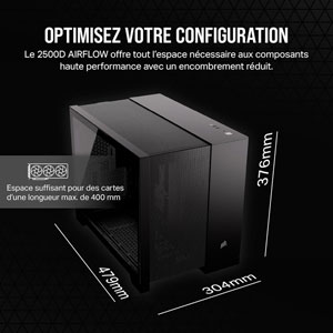 2500D AIRFLOW Mid-Tower Dual Chamber - Noir