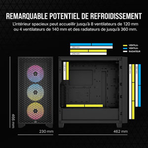 3000D RGB AIRFLOW - Noir