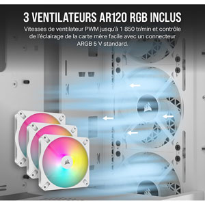 3000D RGB AIRFLOW - Blanc