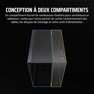 6500X Mid-Tower Dual Chamber - Noir / Obsidienne
