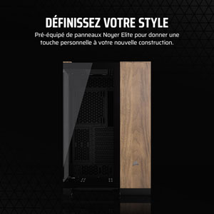 6500X Mid-Tower Dual Chamber - Noir / Bois Noyer