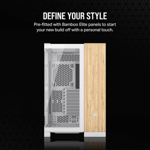 6500X Mid-Tower Dual Chamber - Blanc/Bois Bambou