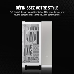 6500X Mid-Tower Dual Chamber - Blanc / Gris satiné