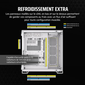 6500X Mid-Tower Dual Chamber - Blanc / Gris satiné