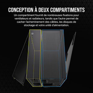 6500D AIRFLOW Mid-Tower Dual Chamber - Noir