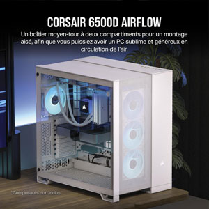 6500D AIRFLOW Mid-Tower Dual Chamber - Blanc