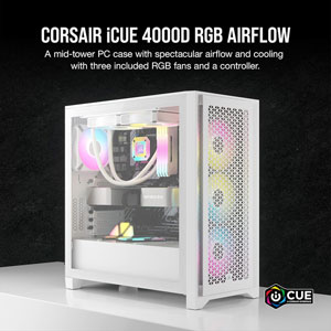iCUE 4000D RGB AIRFLOW - Blanc