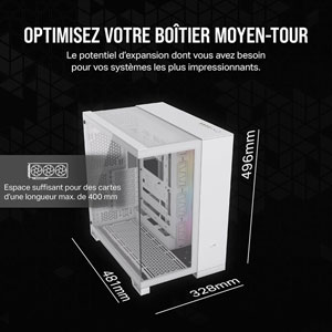 iCUE LINK 6500X RGB Dual Chamber - Blanc