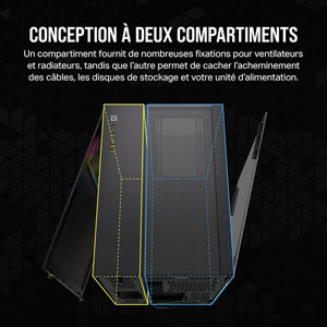 iCUE LINK 6500X RGB Dual Chamber - Noir