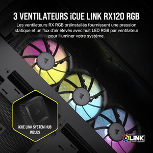 iCUE LINK 6500X RGB Dual Chamber - Noir