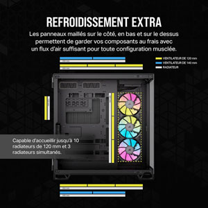 iCUE LINK 6500X RGB Dual Chamber - Noir