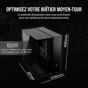 iCUE LINK 6500X RGB Dual Chamber - Noir
