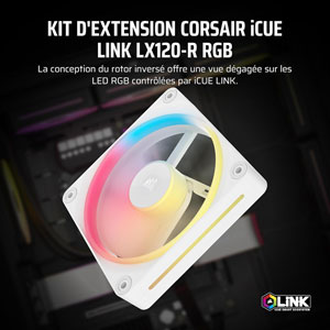 iCUE LINK LX120-R RGB 120mm PWM - Blanc