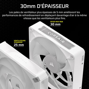 iCUE LINK RX120 MAX RGB 120mm PWM - Blanc