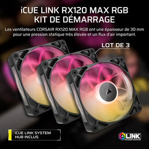 iCUE LINK RX120 MAX RGB 120mm PWM Starter Kit