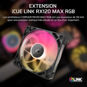 iCUE LINK RX120 MAX RGB 120mm PWM Thick Fan