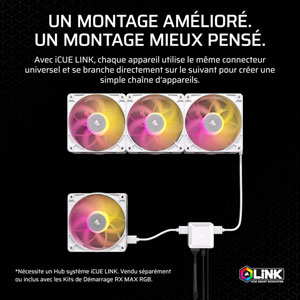 iCUE LINK RX140 MAX RGB 140mm PWM - Blanc