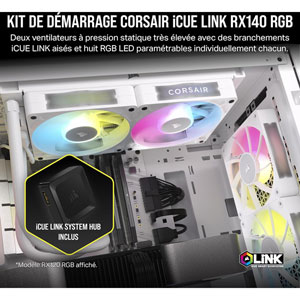 iCUE LINK RX140 RGB 140mm PWM Twin - Blanc