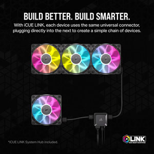 iCUE LINK RX140 RGB 140mm PWM Twin Starter Kit