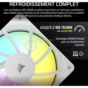 RS120 ARGB 120mm PWM Fan - Blanc